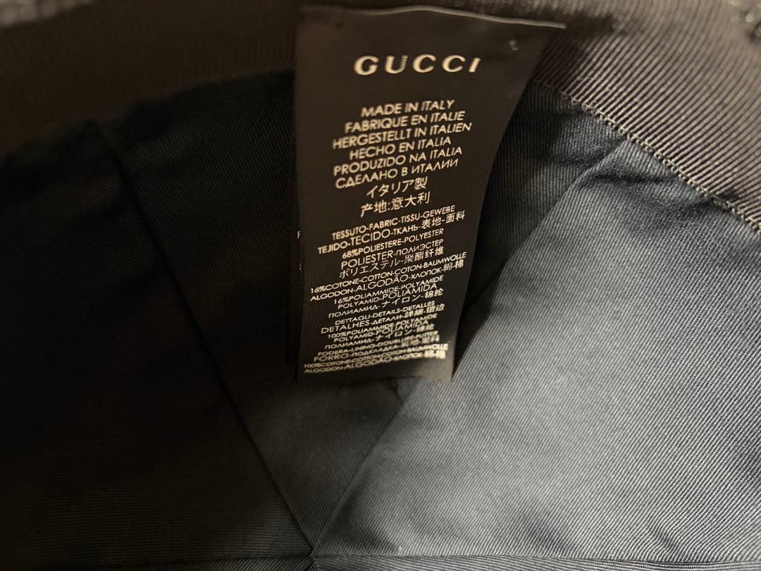 貴重⭐️Gucci ブラックキャップ GGパターン　XXL