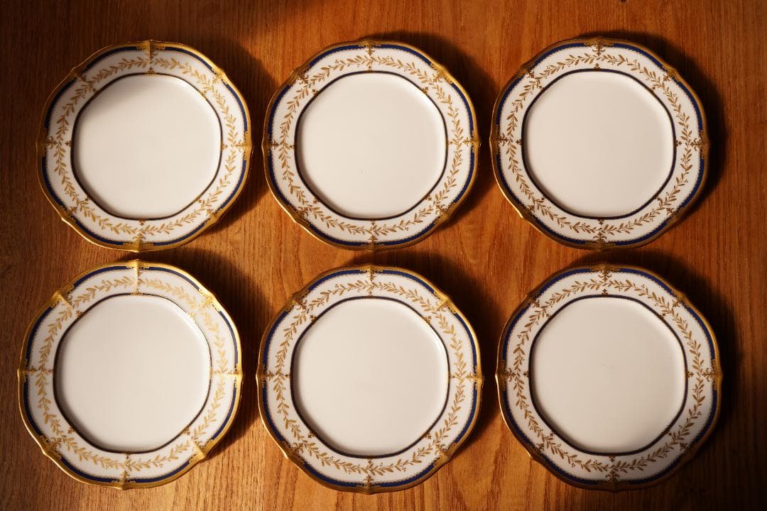 ダイヤモンドコレクション「マジェスティブルー」約18センチ皿６枚 by ノリタケ