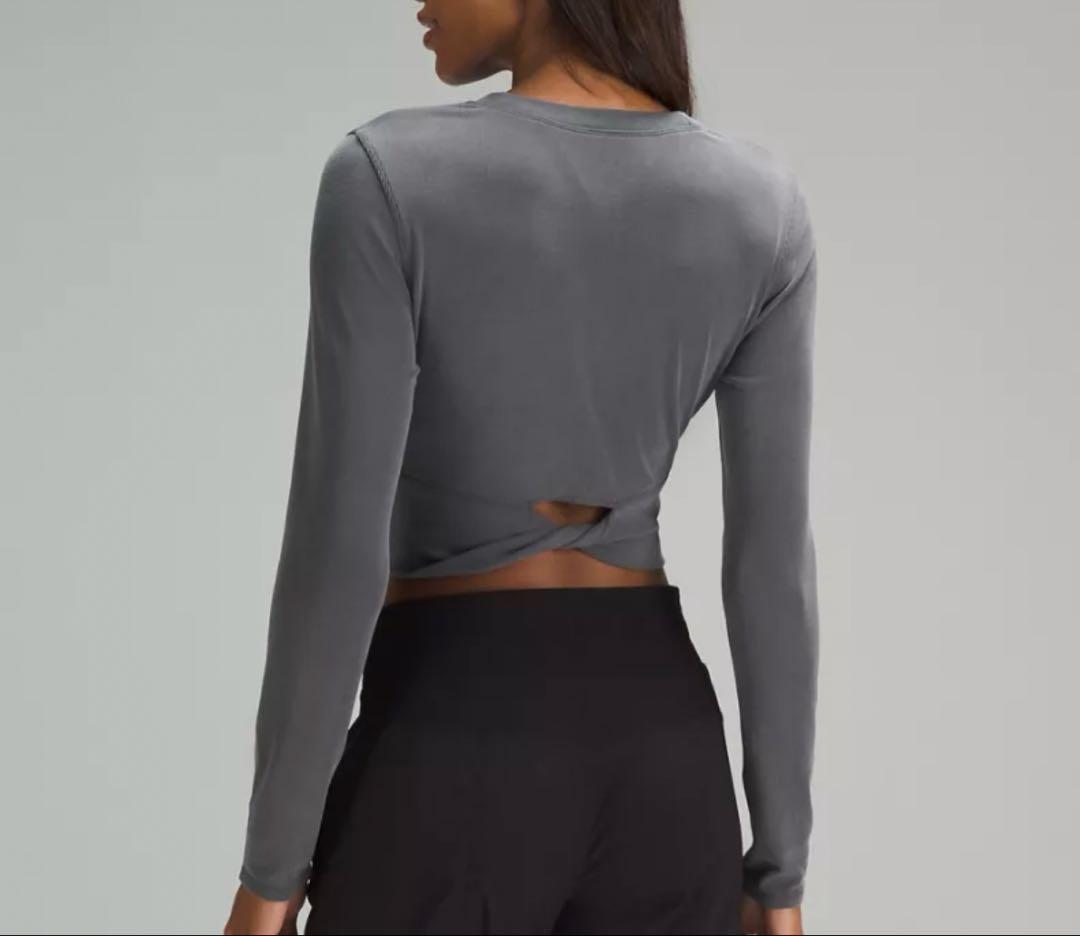 【未使用タグ付】lululemon /ルルレモン バックツイスト リブ長袖