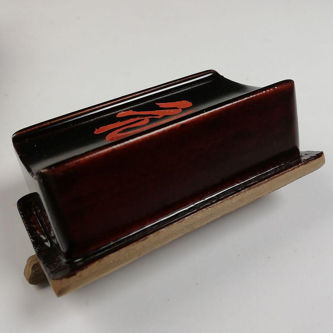 Ｗ１２８　香合　『古材屋形船香合』『指物師 誠中斎 造』『立花大亀 書付』共箱