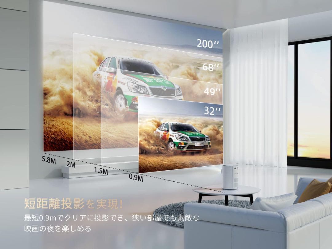 LEDプロジェクター ホームシアター 高輝度 高画質 スマホ 新品 Wi-Fi