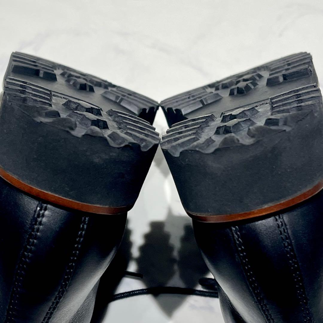 極美品☆ガンター ショートブーツ 黒 23.5cm コンフォート ラギッドソール