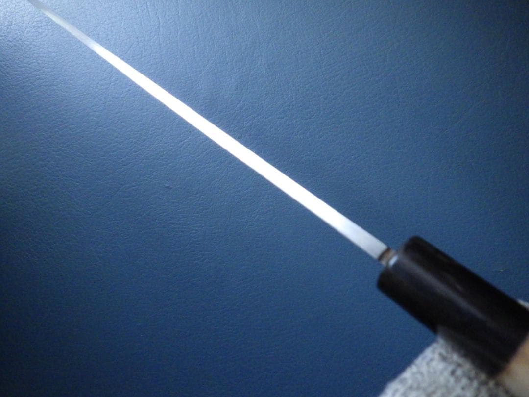 b*6様 京都/有次・特製/柳刃刺身包丁★黒水牛柄・霞手研ぎ済み★