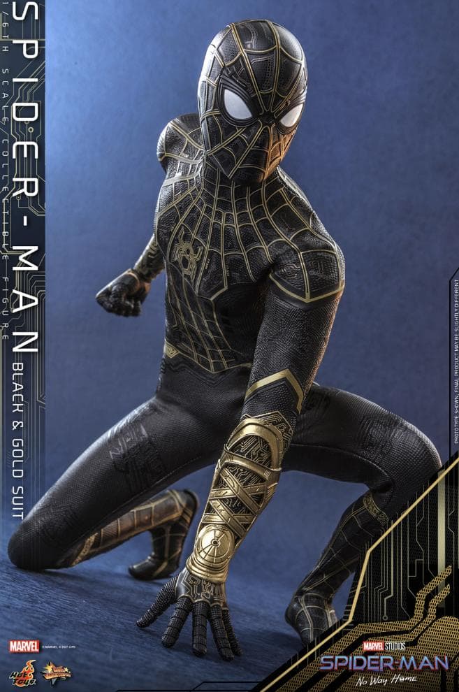 毛*毛様 【美品】 ホットトイズ スパイダーマンブラック＆ゴールドスーツ版