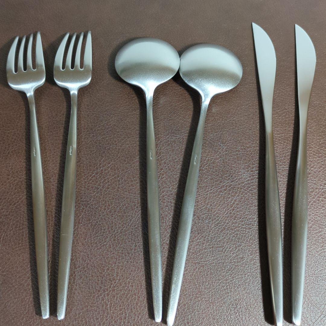 cutipol クチポール　ムーン　moon マットシルバーディナー6本セット