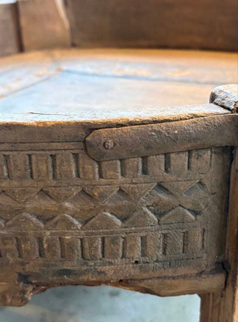 1900年代初頭 インド古木円卓 チャクラ