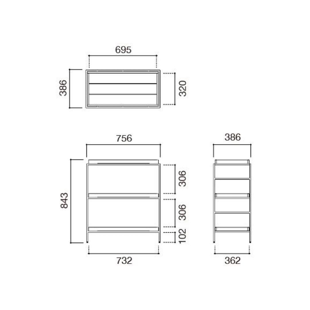 JATI TUA SHELF M ナチュラル