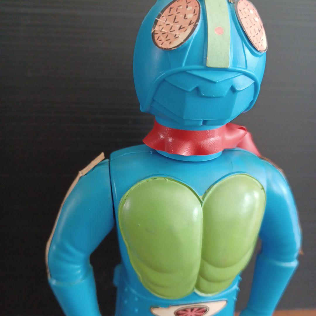 当時物サンスター製「おもちゃシャンプー仮面ライダー」希少ソフビ容器フィギア