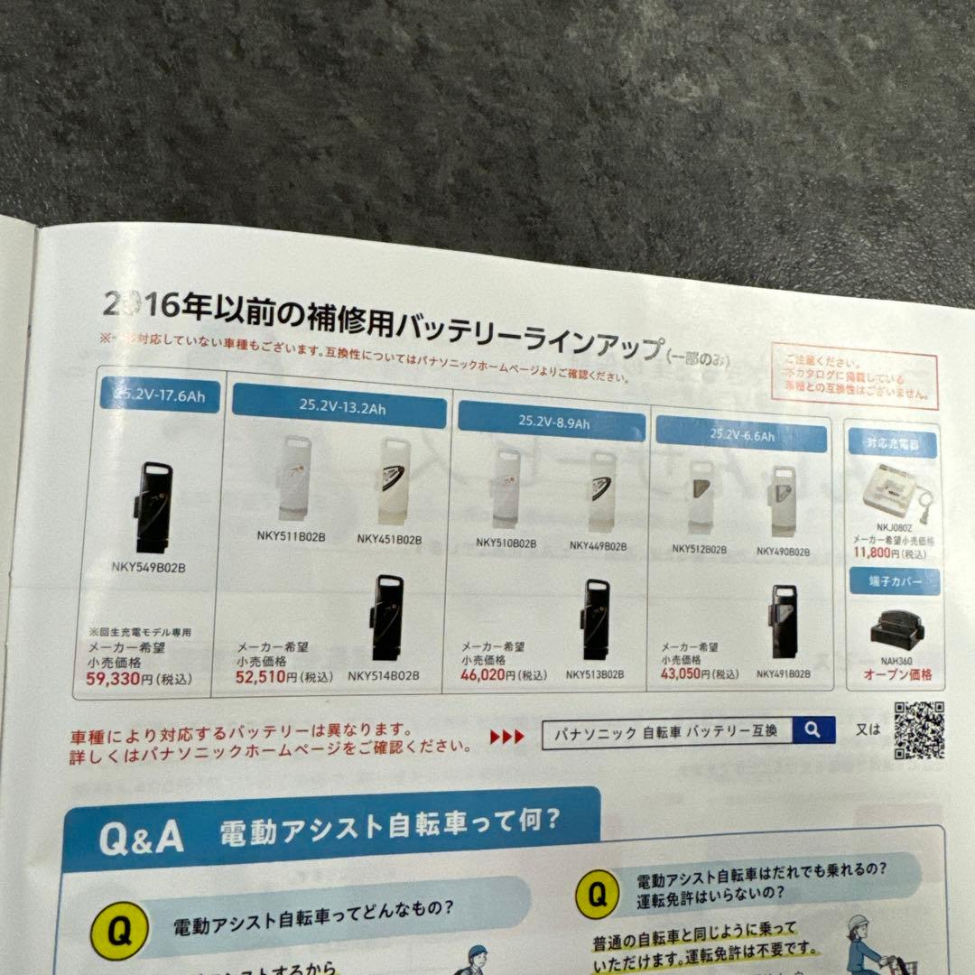 Panasonic電動自転車バッテリーNKY451B02B13.2Ah新品未使用