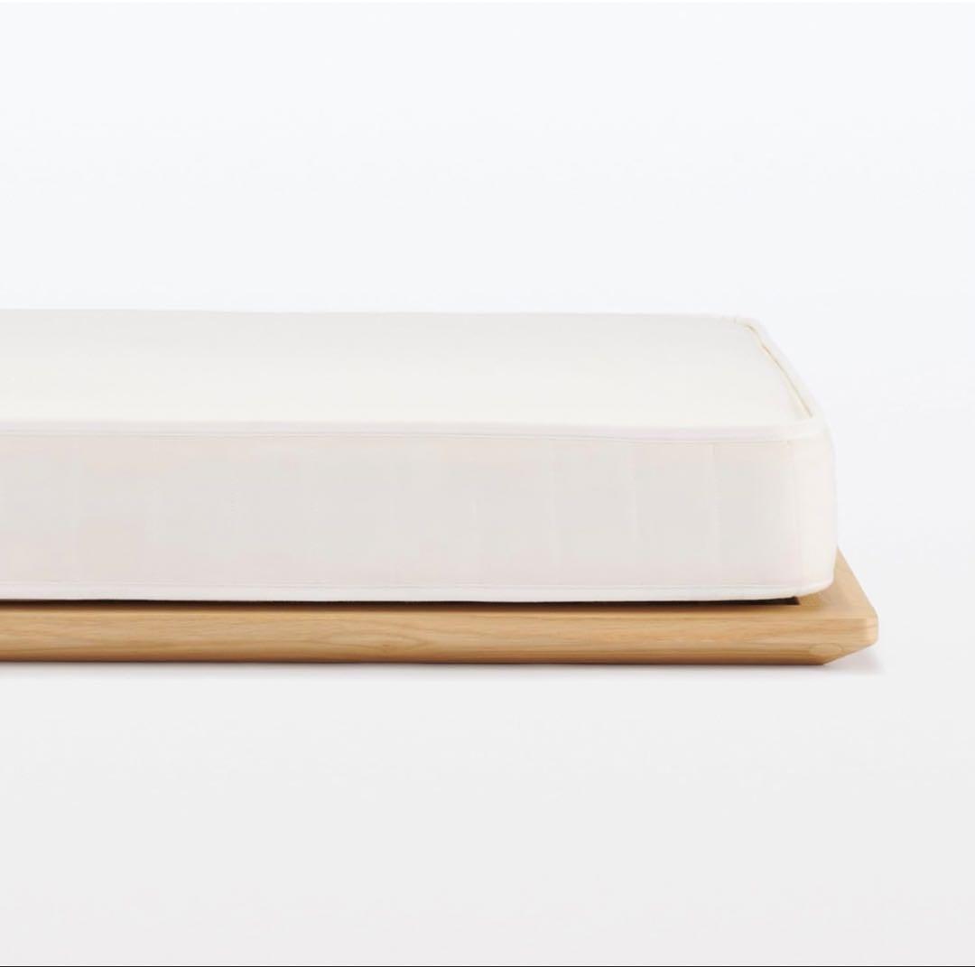 【間も無く掲載終了】無印　ダブルベッドフレーム ナチュラルウッド