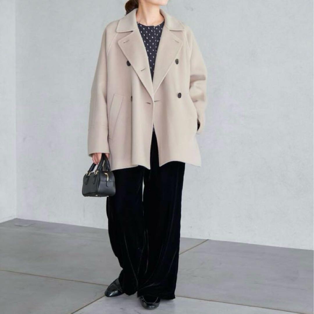 美品 イエナ　スーパー160ダブルフェイスショートコート2024 サイズ36