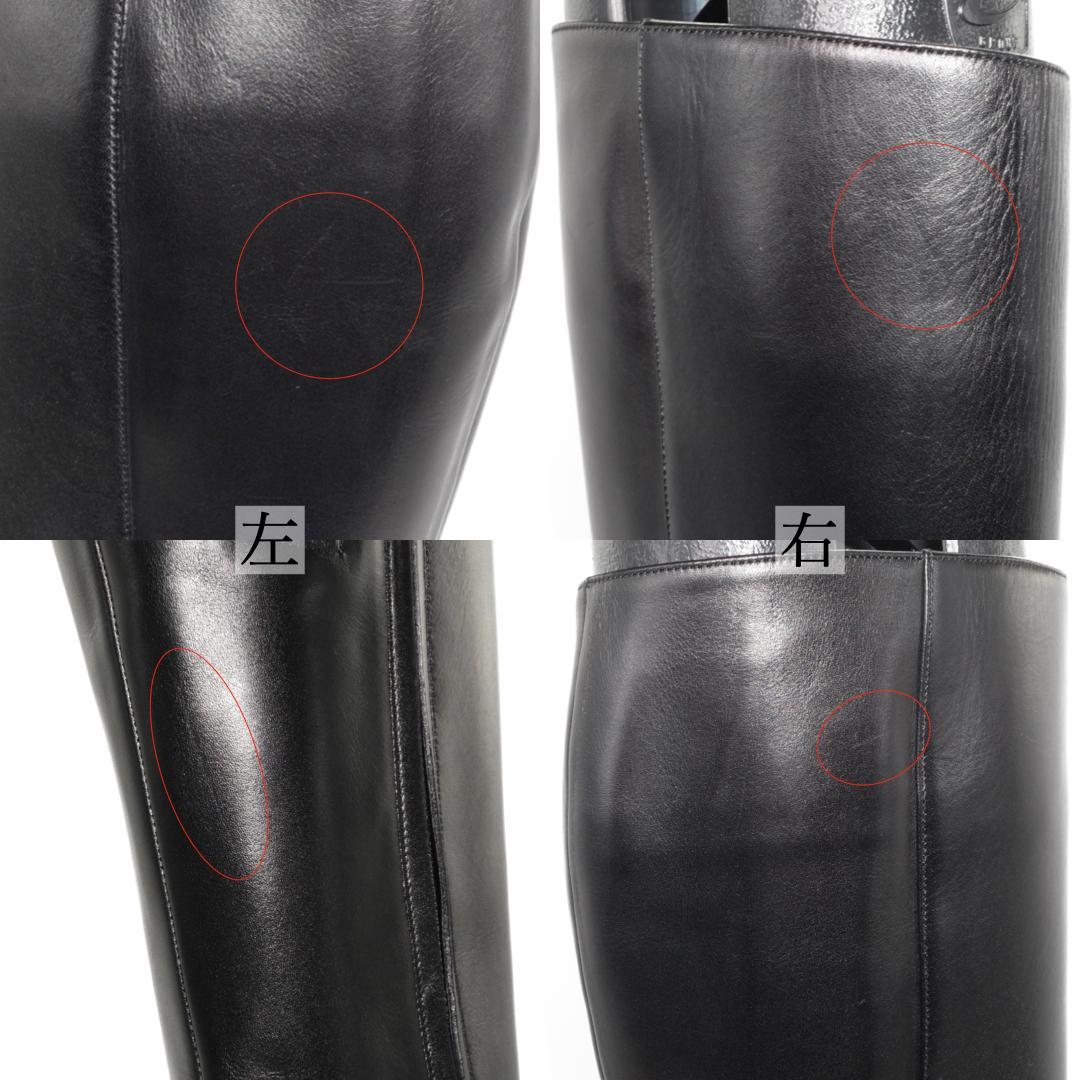 6.5D　SALVATORE FERRAGAMO TAMIKA　黒　ゴールド