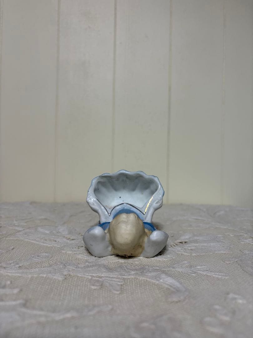 フランスアンティーク　ビスク　天使の聖水盤　壁掛け