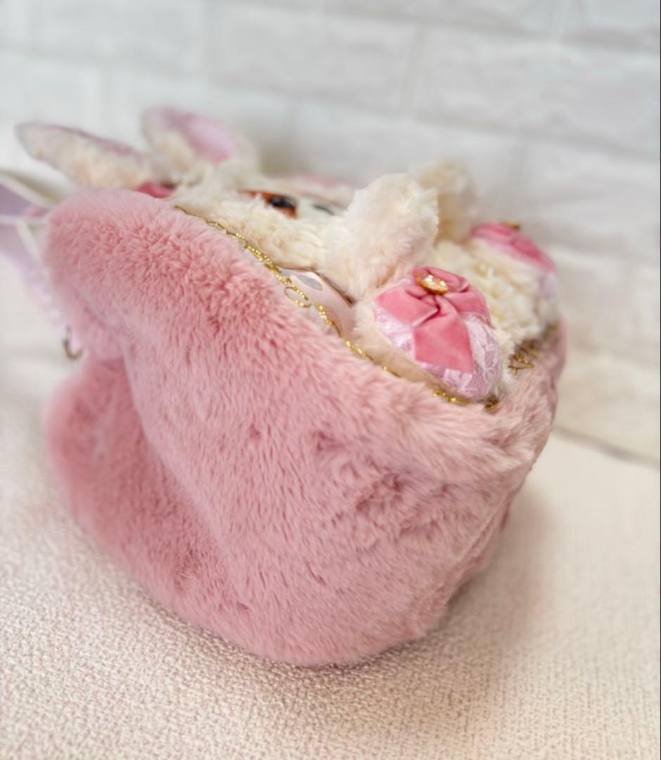 あ*き様 コヤンイサムチョン　ハンドメイド　ファーバッグピンク　アンコちゃん　白