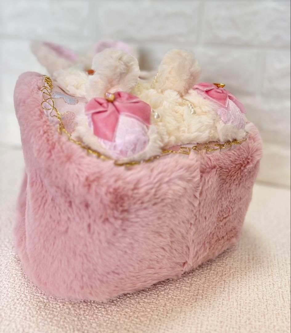 あ*き様 コヤンイサムチョン　ハンドメイド　ファーバッグピンク　アンコちゃん　白