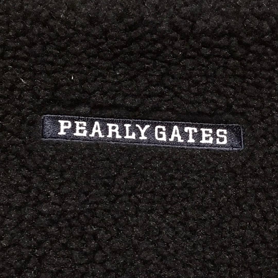 PEARLY GATES パーラーゲイツ　ボアジップベスト　刺繍ロゴ　4