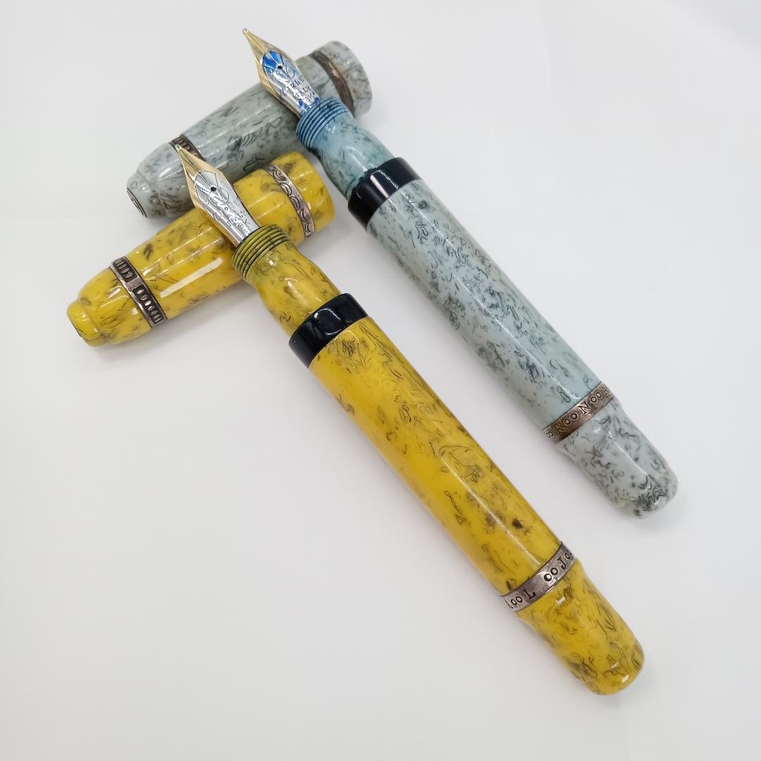 希少 マーレン ジャーナル K18 万年筆 2本まとめ イタリア製 マーブル