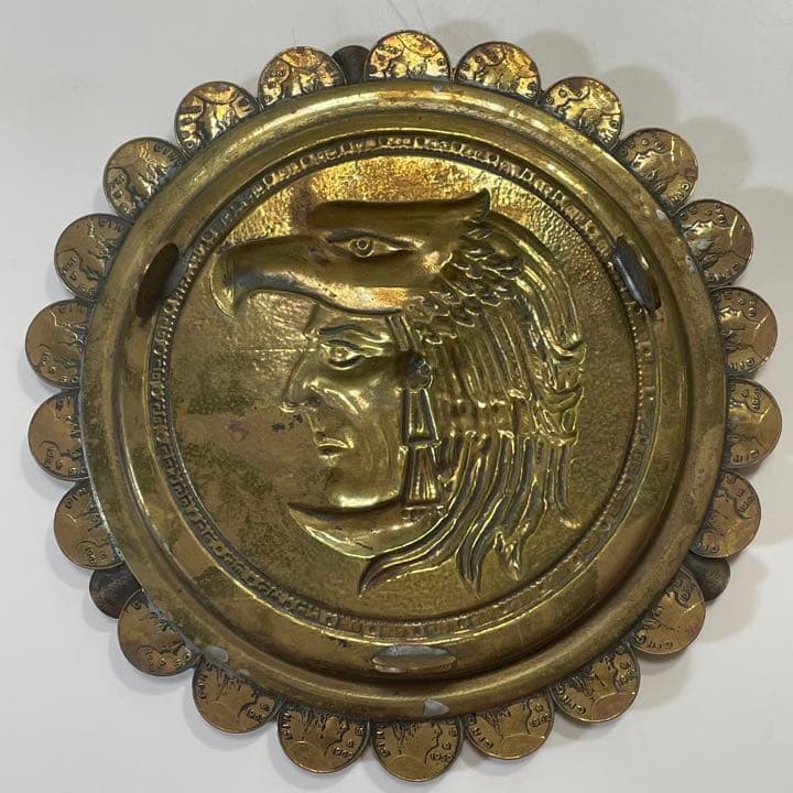 ビンテージ アンティーク 灰皿 メキシコ 貨幣  インディアン 硬貨