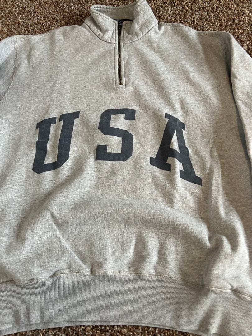 【90s】Polo by Ralph Lauren USAハーフジップスウェット