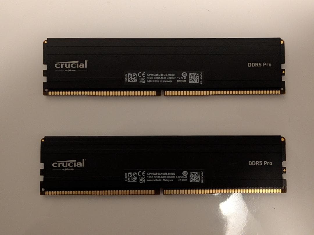 Crucial Pro DDR5 5600 メモリー 32GB（16GB×2）