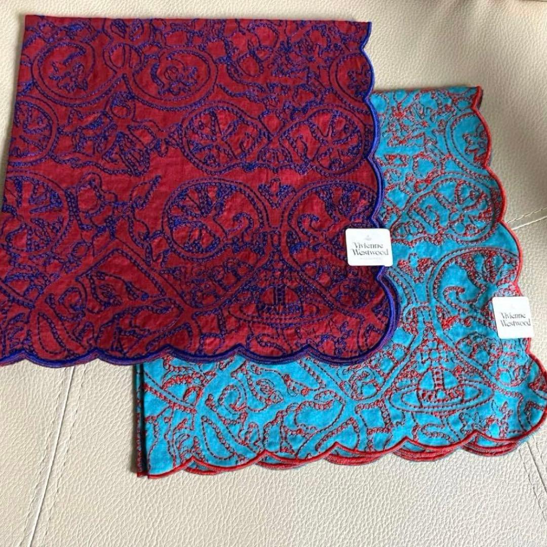 【新品】ヴィヴィアンウエストウッド オーヴ　レース　ハンカチ　２枚組