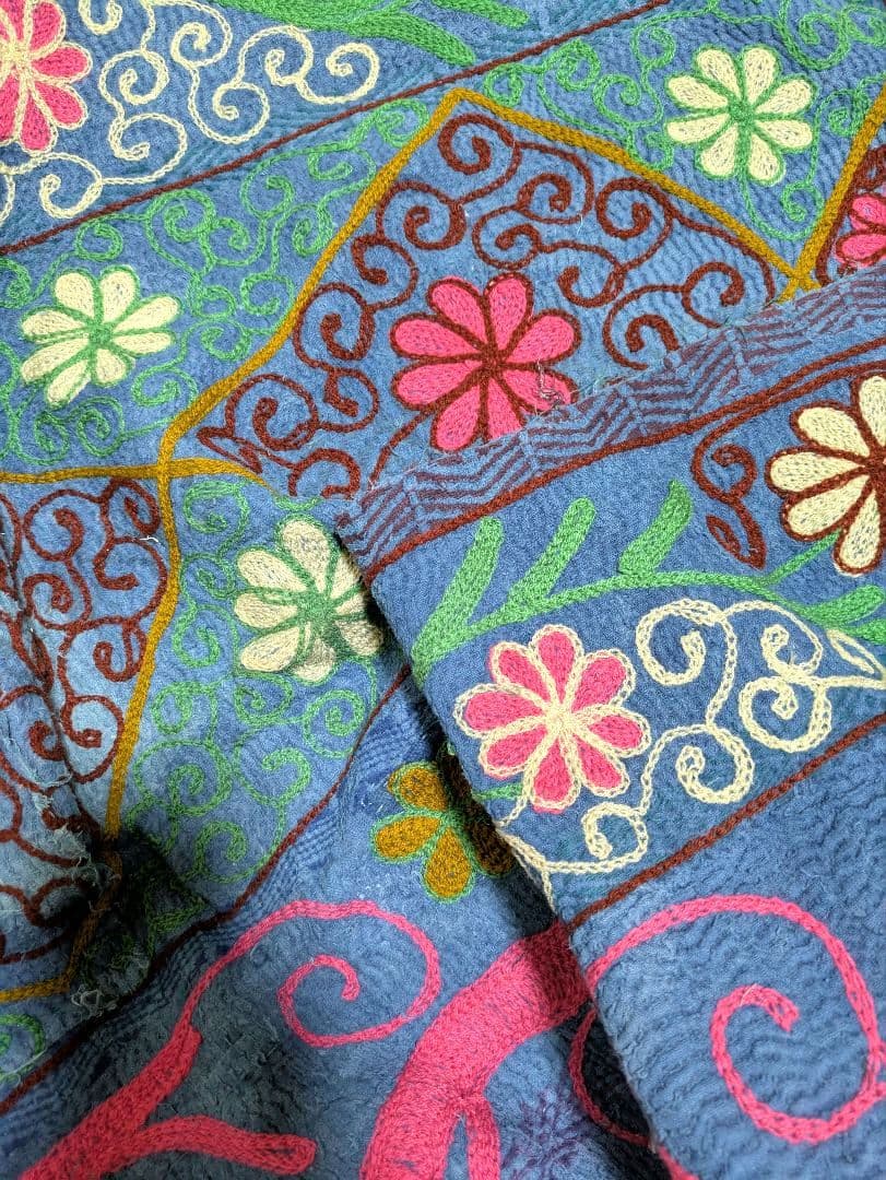 #145 ヴィンテージ ラリーキルト/ カンタキルト/ インディゴ染め　スザニ