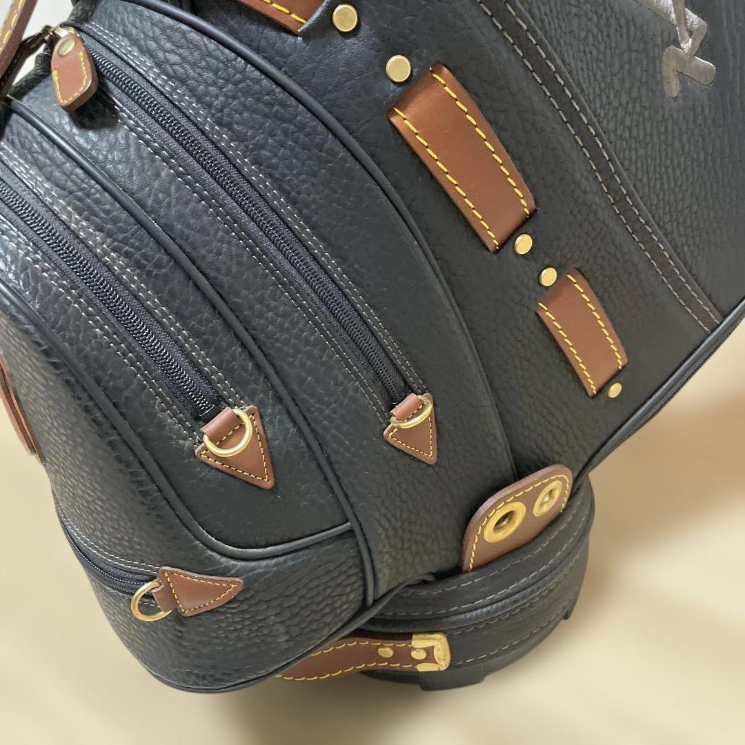希少品 美品 HONMA ホンマ 本間 クラシック 本革 レザー キャディバッグ