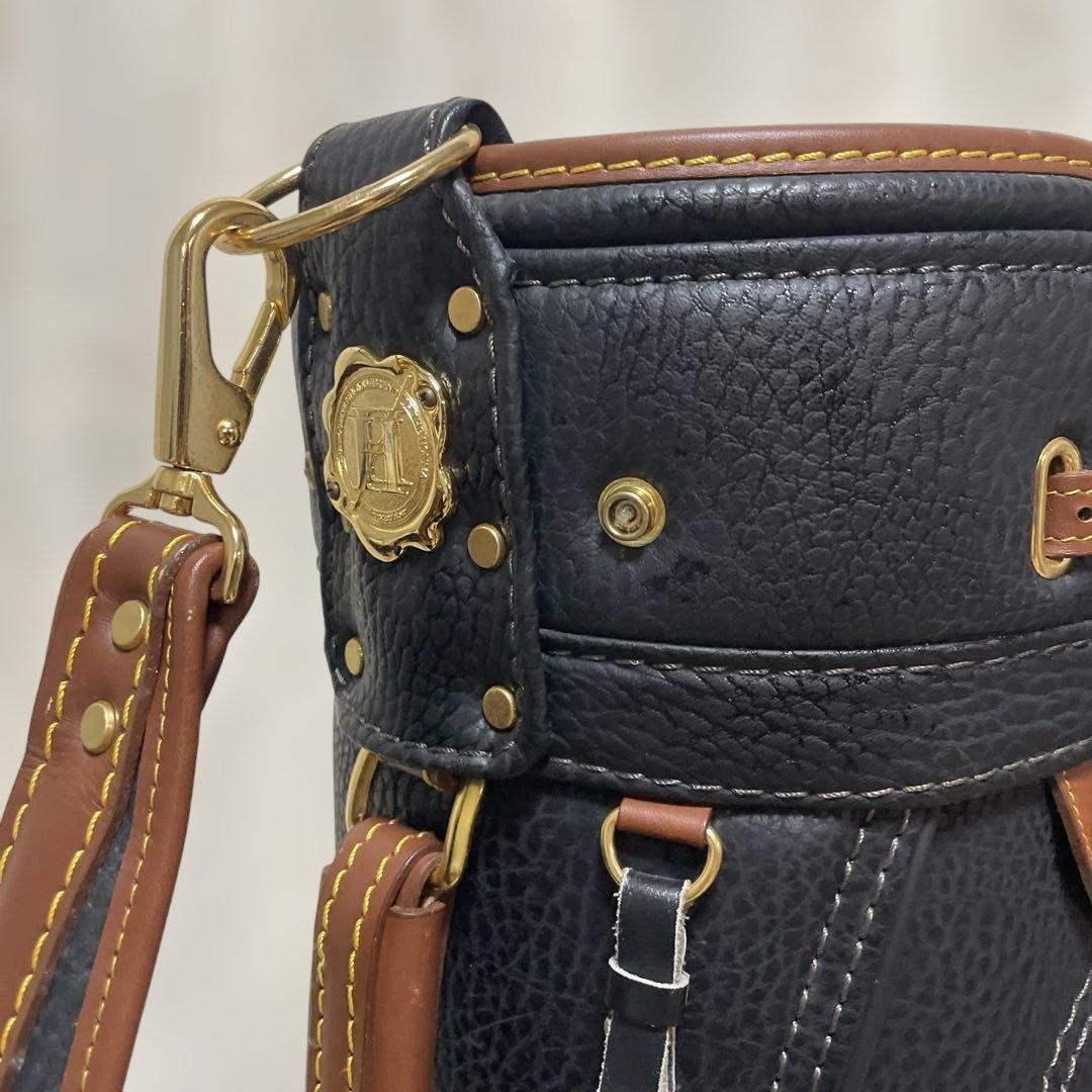 希少品 美品 HONMA ホンマ 本間 クラシック 本革 レザー キャディバッグ