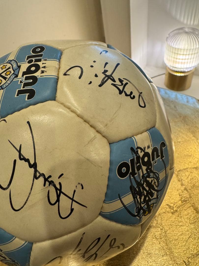 1994-1996年ジュビロ磐田公式試合球 オフト監督中山ドゥンガ藤田直筆サイン