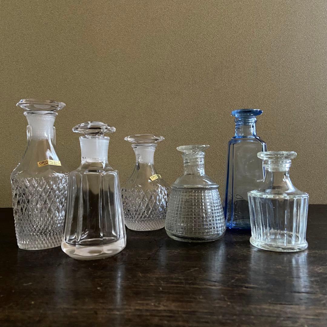 昭和レトロ　ガラス　醤油差し　6本まとめ売り　アンティーク　ガラス瓶