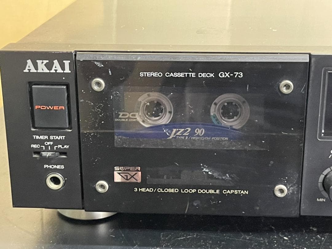 AKAI カセットデッキ GX-73 ジャンク 通電確認済み
