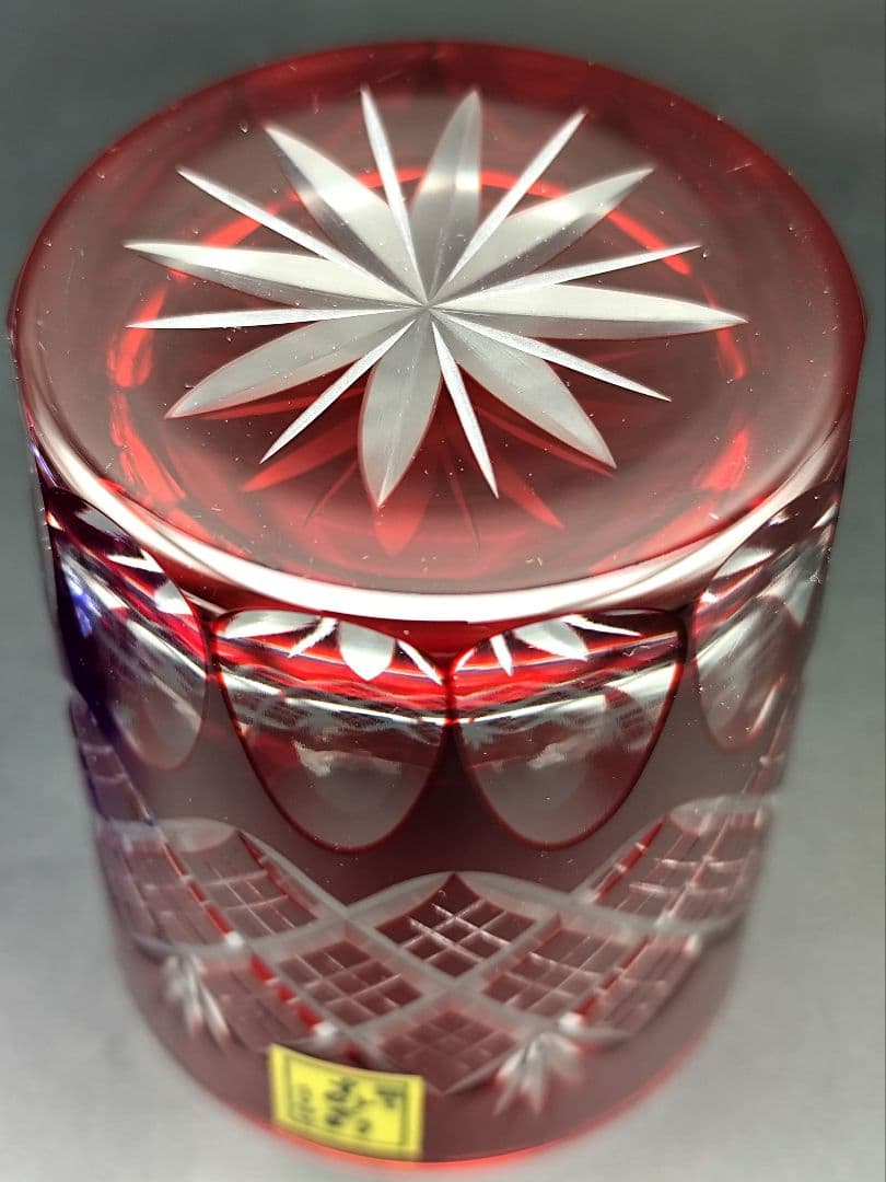 未使用美品☆定価約2万円 江戸切子 ペアロックグラス（切子、江戸切子、薩摩切子）