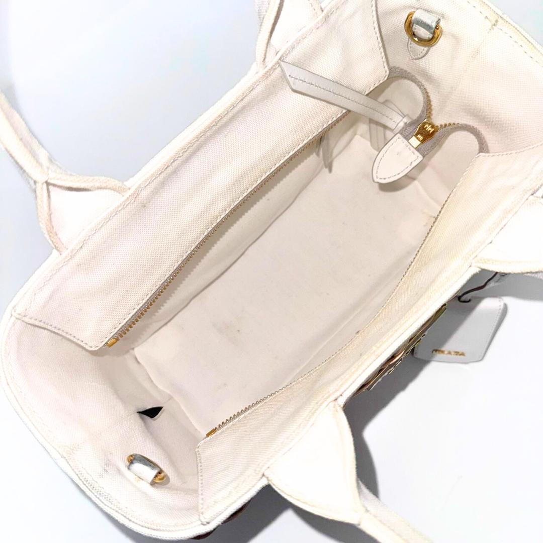 プラダ ウィッカー かごバッグ 1BG835 カナパ 2WAY ハンドバッグ