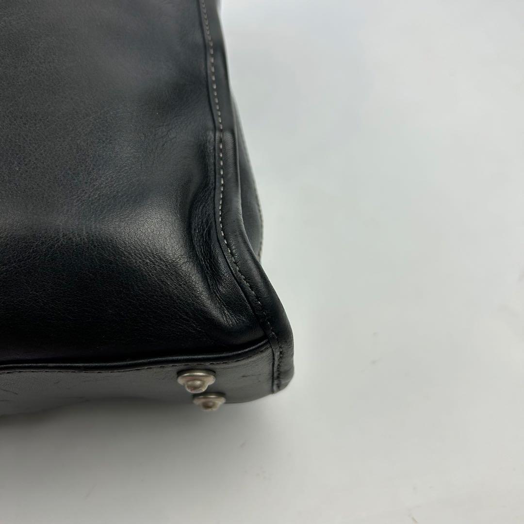 【美品】ポールスミス　ビジネスバッグ　オールレザー　2way 3層　ロゴ金具　黒