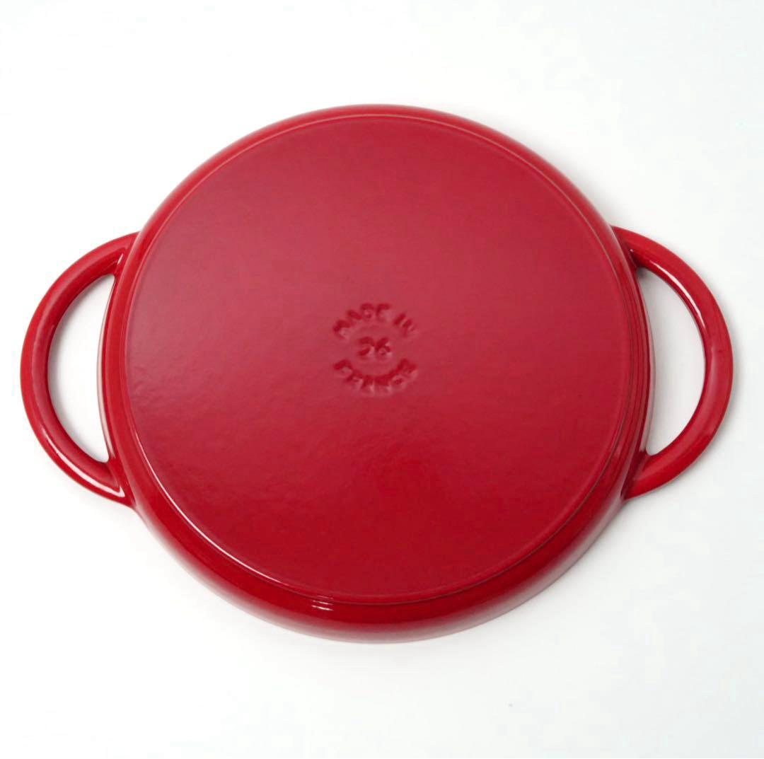 【美品】ストウブ staub ピュアグリル ラウンド 26cm チェリー