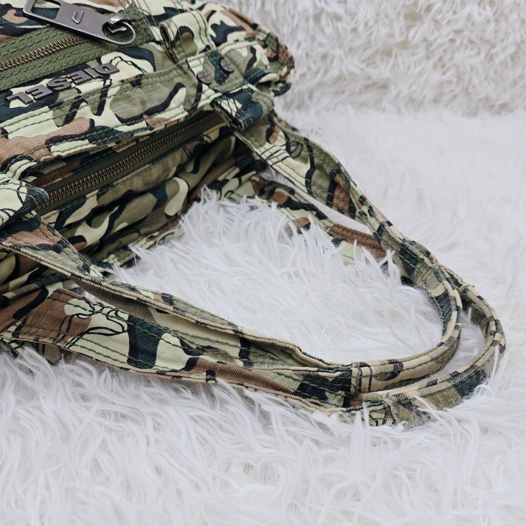 ✨00s y2k✨DIESEL ディーゼル 迷彩柄 コットン ショルダーバッグ