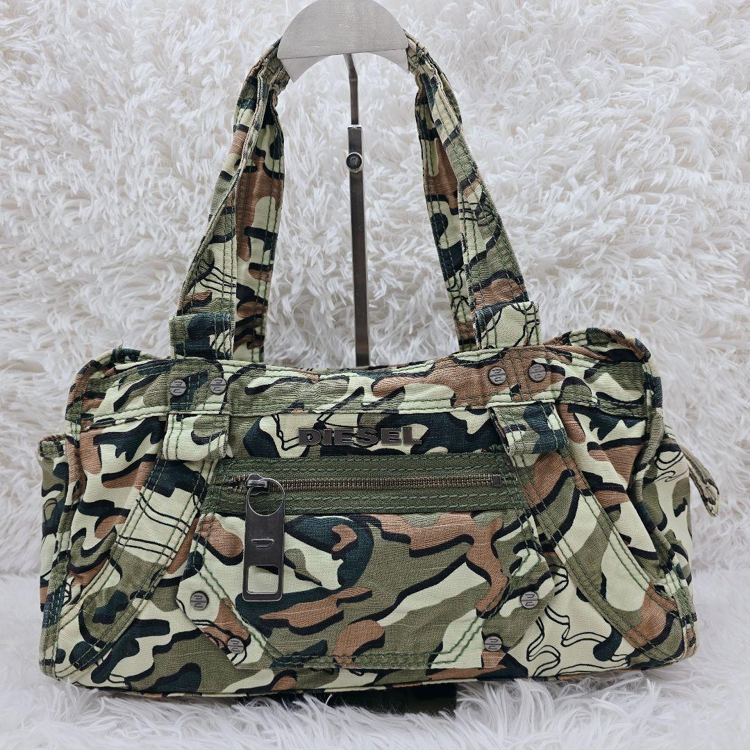 ✨00s y2k✨DIESEL ディーゼル 迷彩柄 コットン ショルダーバッグ