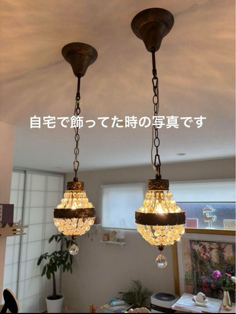 アンティーク調　クリスタルペンダントライト 一個