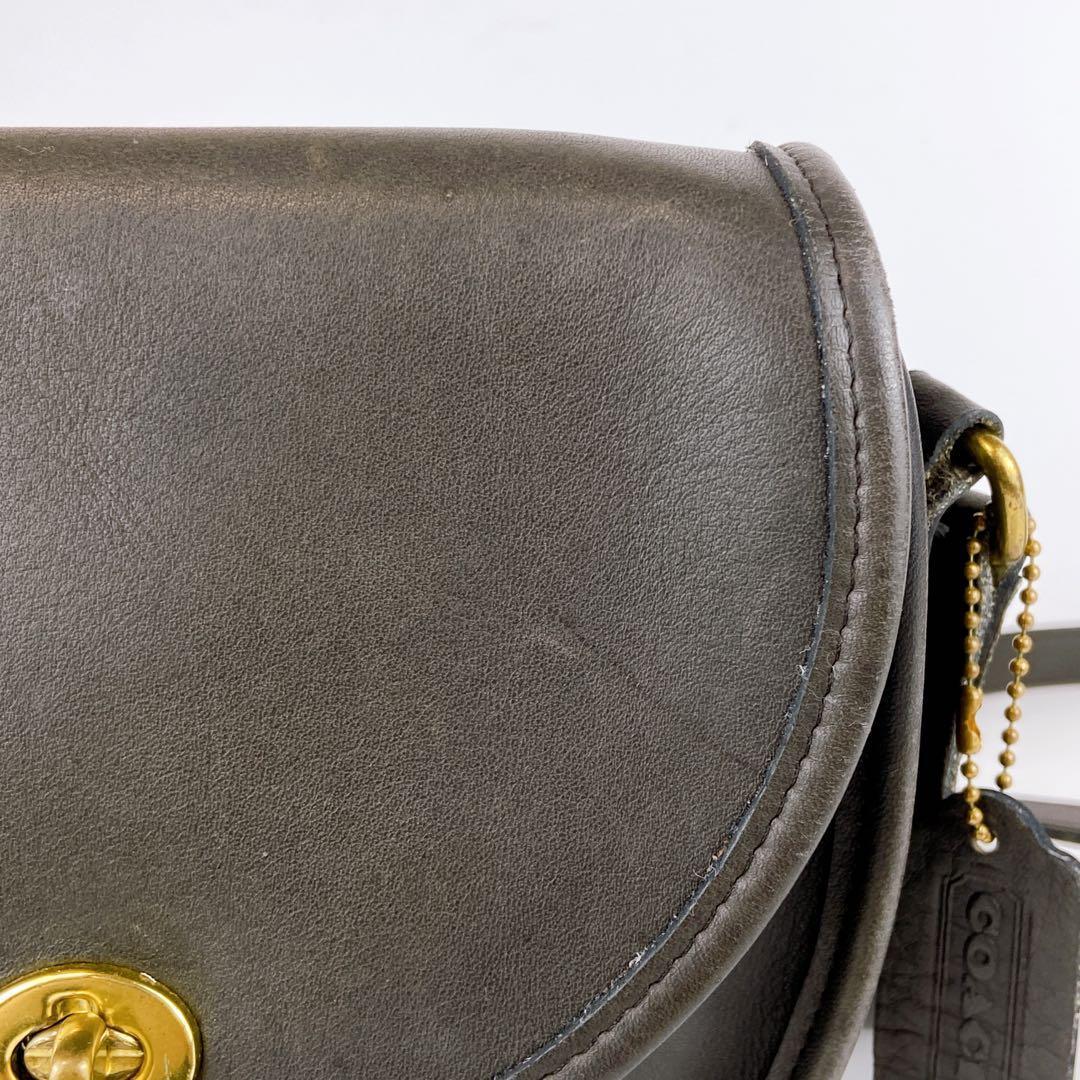 オールドコーチ ターンロック ヴィンテージ ダークグレー ショルダーバッグ