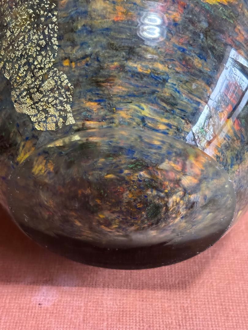 黒木国昭綾工房作琳派金彩色重文花瓶