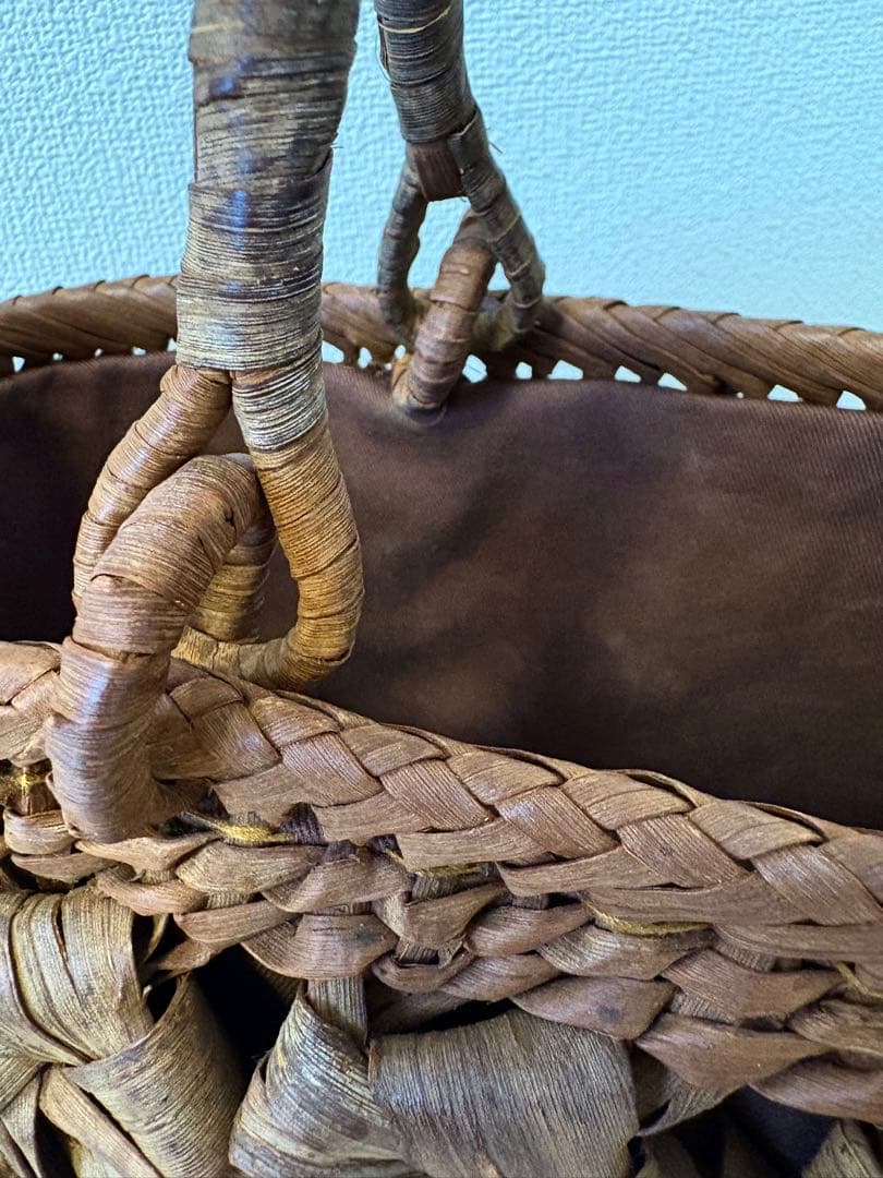 ス*ー様 山葡萄かごバッグ 定価17万 ほぼ未使用 籠 花編み 美品 かご 山ぶ