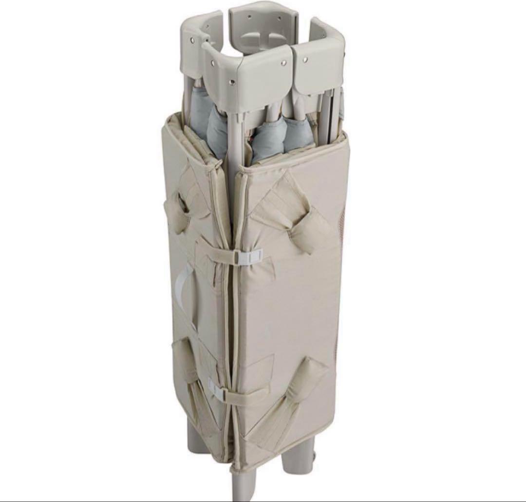 【里帰りも自宅も】ベビーベッド ココネルエアープラスAB ホワイトベージュ