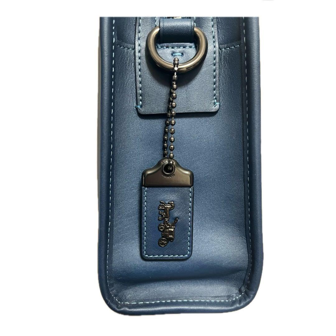 COACH バッグ ネイビー ストラップ有 グラブタンレザー 本革 ビジネス