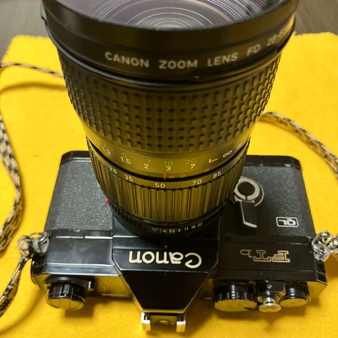 完動品キャノンFTB-QLブラックボディ+ズームレンズFD28-85mm