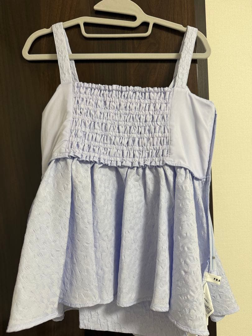 新品未使用タグ付き フレイアイディー FRAY I.D ペプラムリボントップス