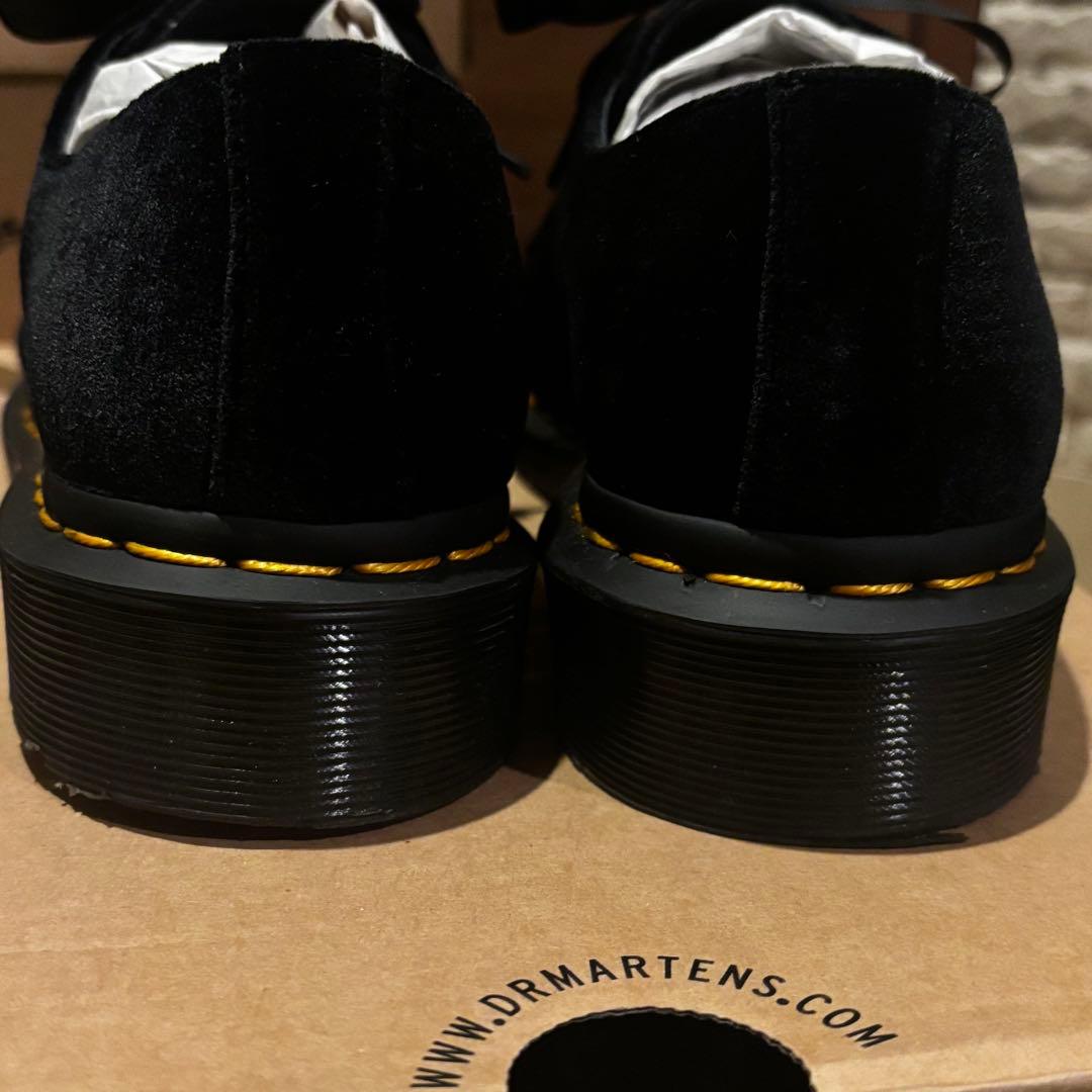 Dr.Martens ブラックベルベット ローファー 3ホール