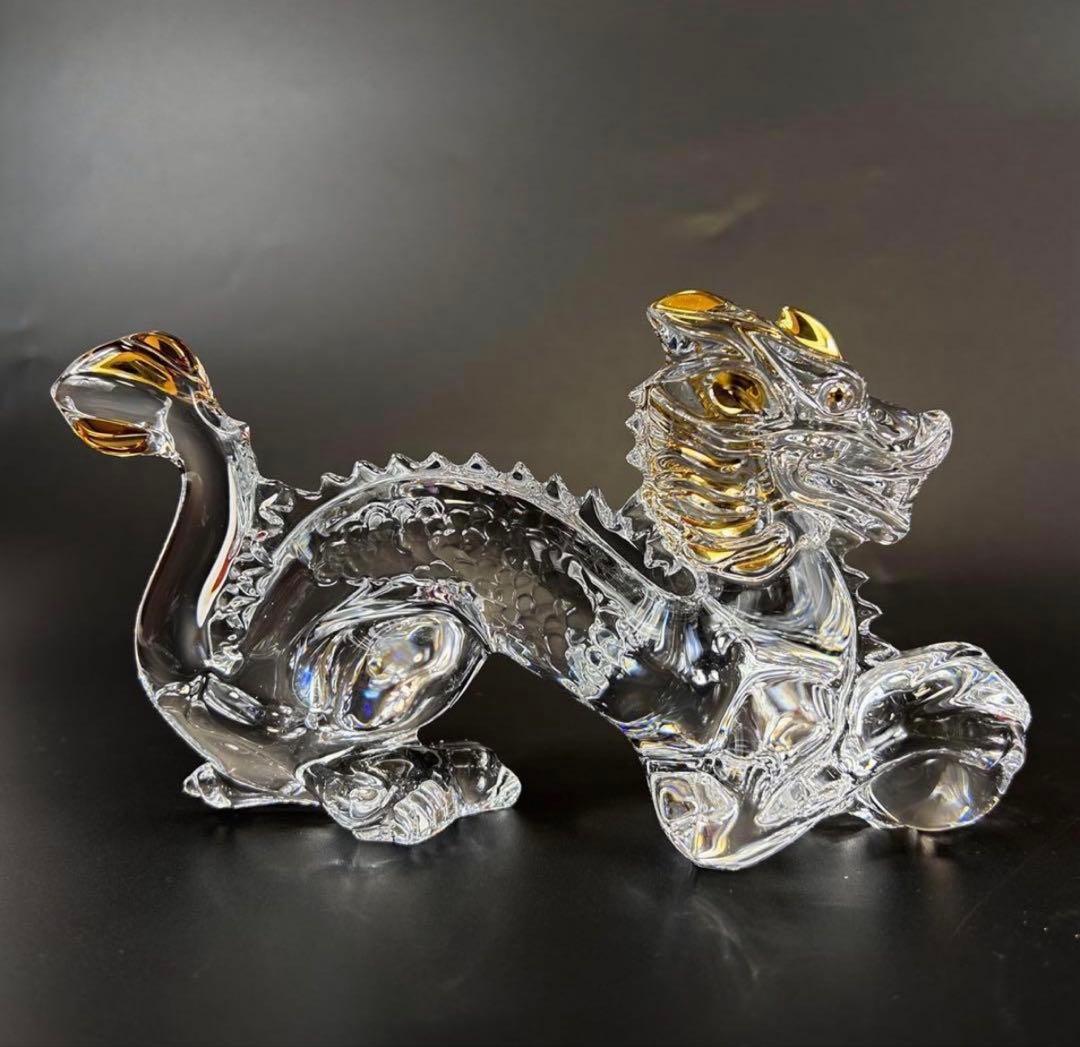 【新品・未使用】バカラ　干支　辰　龍　竜　置物　フィギュアリン　ゴールド　金