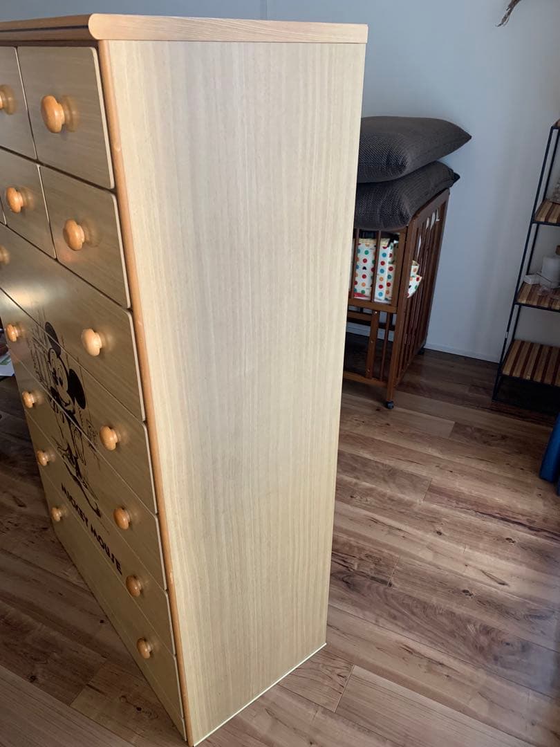 レトロ　ミッキーマウス　木製タンス　チェスト　昭和