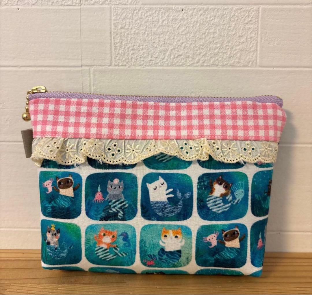 感謝価格　トートバッグ　エコティッシュカバー　巾着　ポーチ　ユキエモン　猫柄