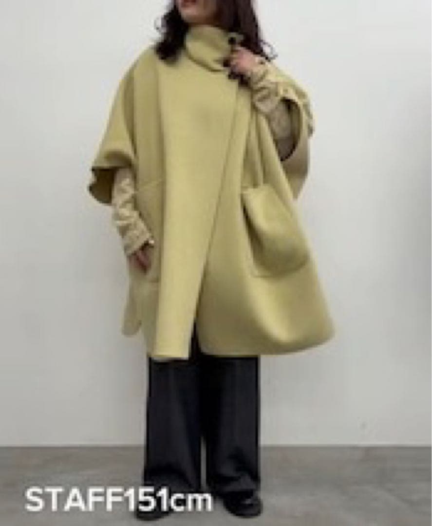 CLOCHE クロッシェ ウールポンチョコート552-84504